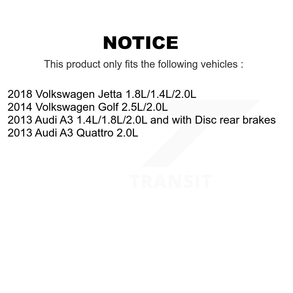 Front Ceramic Brake Pad & Extra Wear Sensor Kit For Audi A3 Quattro Volkswagen Golf Jetta KCW-100583