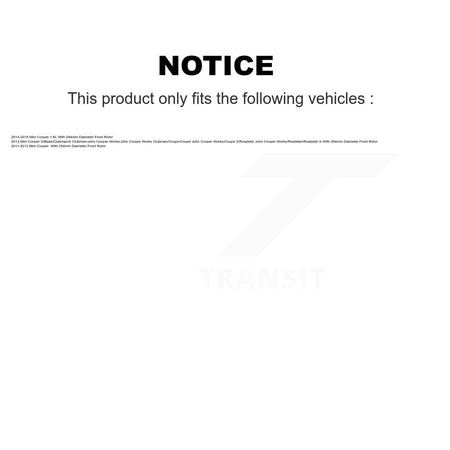 Front Ceramic Disc Brake Pads And Wear Sensor Pairs Kit For Mini Cooper KCW-100615