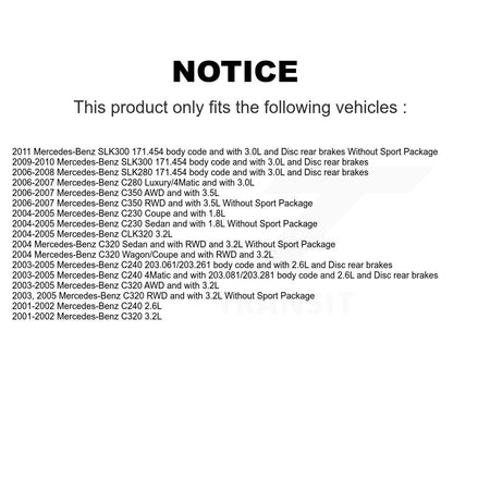 Front Ceramic Brake Pad Wear Sensor Pair Kit For Mercedes-Benz C240 C230 C280 C320 SLK280 KCW-100673