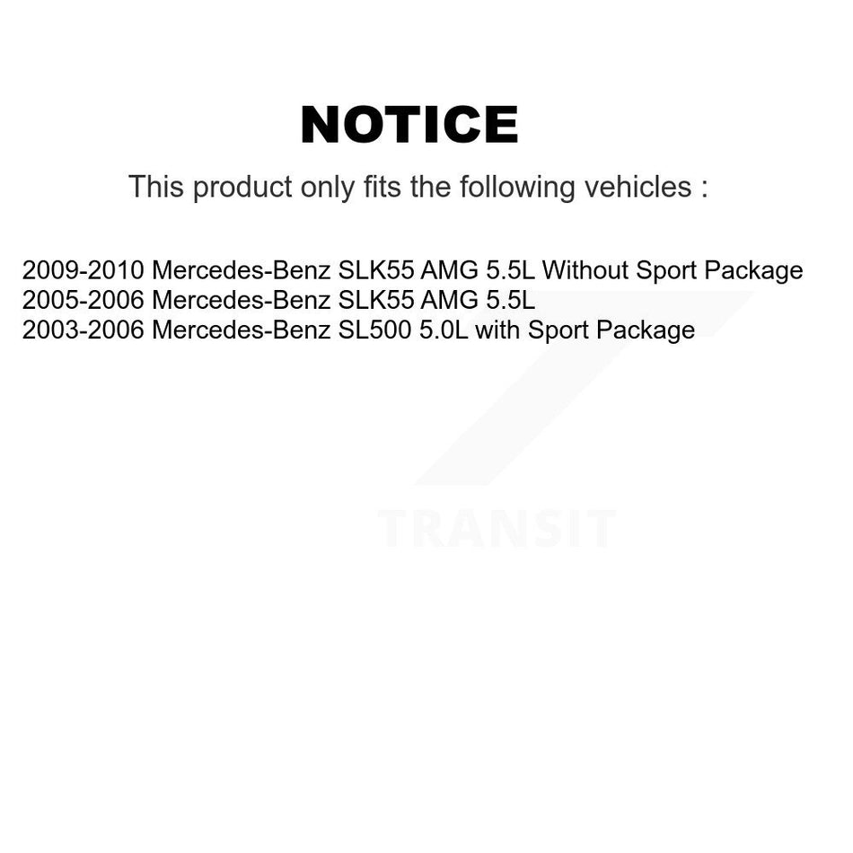 Front Ceramic Disc Brake Pads And Wear Sensor Pairs Kit For Mercedes-Benz SL500 SLK55 AMG KCW-100675