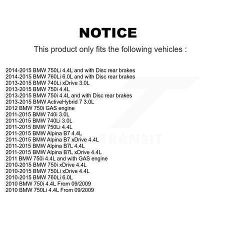 Rear Ceramic Brake Pads Wear Sensor Kit For BMW 750i xDrive 750Li 740Li Alpina B7 760Li 7 KCW-100854