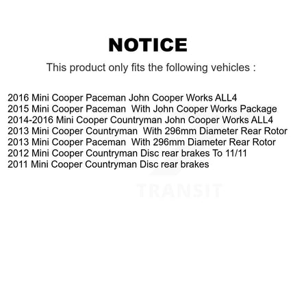 Rear Ceramic Disc Brake Pads And Wear Sensors Kit For Mini Cooper Countryman Paceman KCW-100883