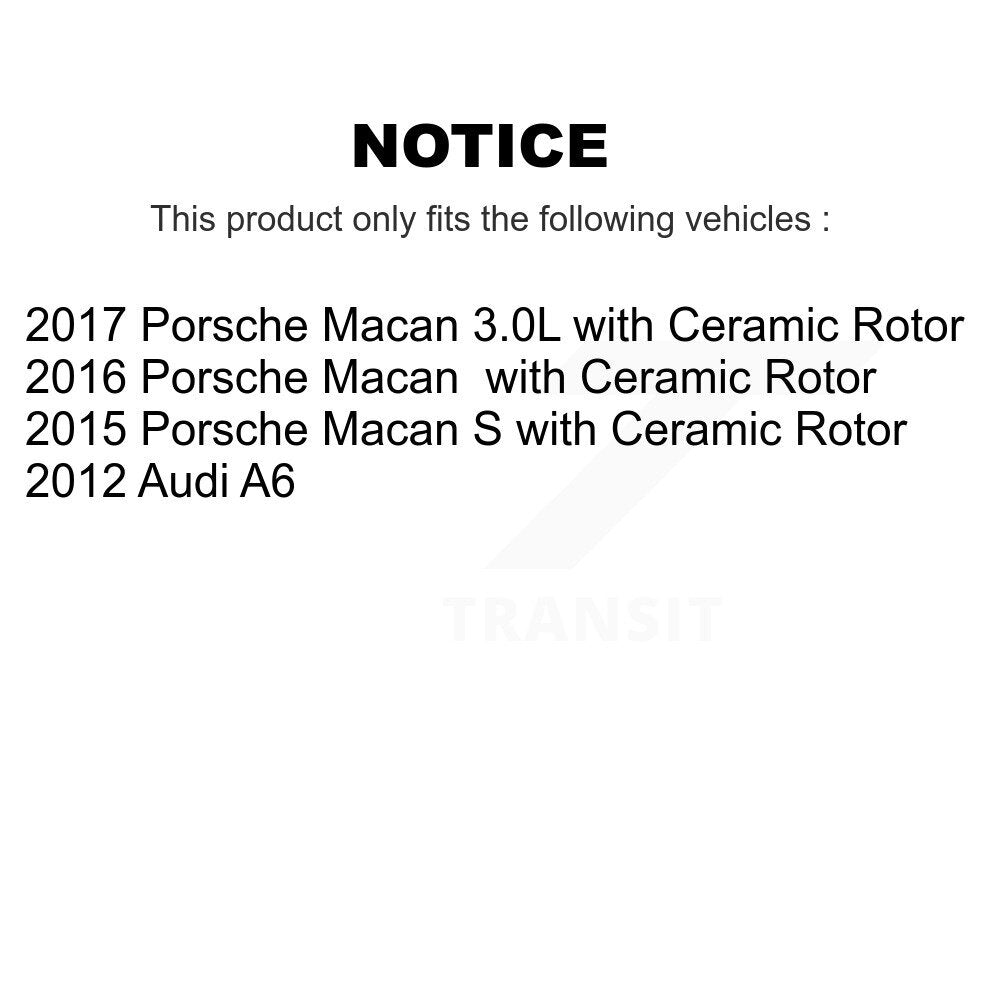 Rear Ceramic Disc Brake Pads And Wear Sensors Kit For Porsche Macan Audi A6 KCW-100896