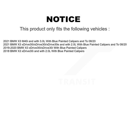 Front Rear Ceramic Disc Brake Pads And Wear Sensors Kit For BMW X3 KCW-101112