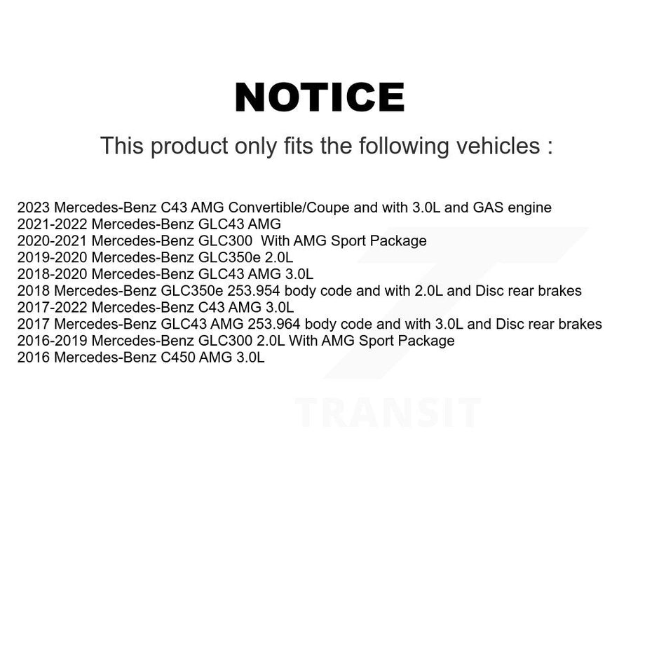 Front Rear Ceramic Brake Pads Wear Sensor Kit For Mercedes-Benz GLC300 C43 AMG GLC43 C450 KCW-101121