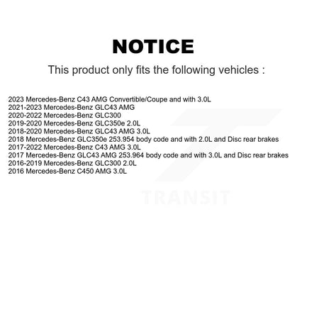 Rear Ceramic Disc Brake Pad & Wear Sensor Kit For Mercedes-Benz GLC300 C43 AMG GLC43 C450 KCW-101244