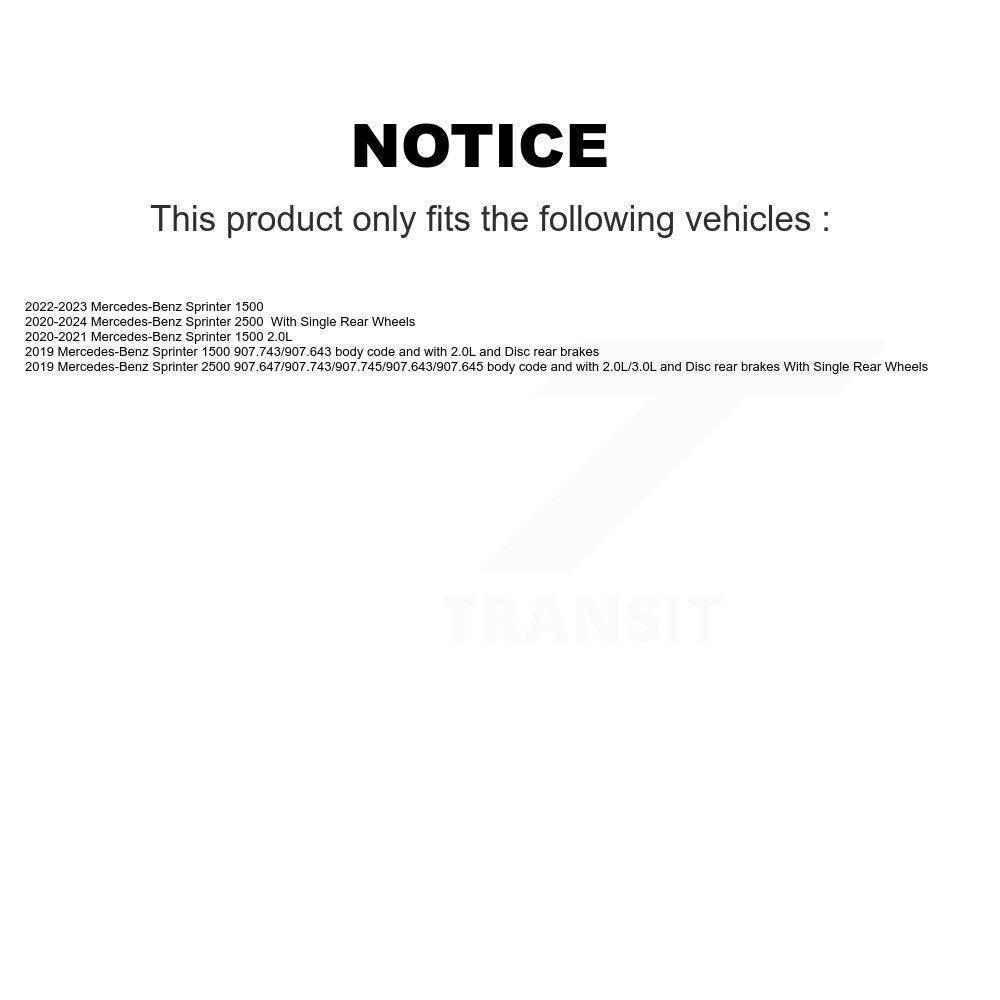 Rear Ceramic Disc Brake Pads And Wear Sensors Kit For Mercedes-Benz Sprinter 2500 1500 KCW-101247