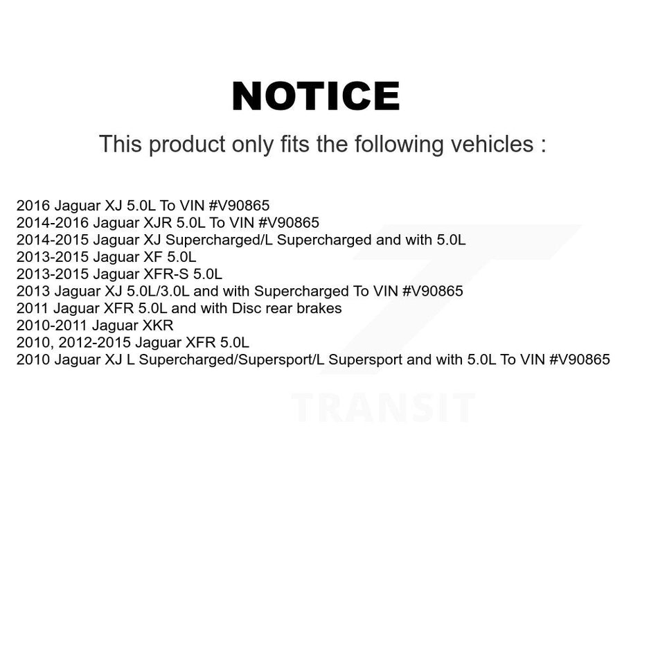 Rear Ceramic Disc Brake Pads And Wear Sensors Kit For Jaguar XF XJ XFR XKR XFR-S XJR KCW-101262
