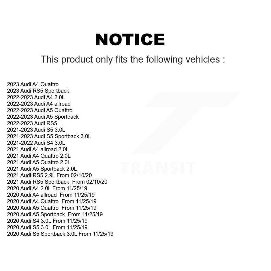 Rear Ceramic Brake Pad Wear Sensor Kit For Audi A5 Sportback A4 Quattro S5 allroad RS5 S4 KCW-101418