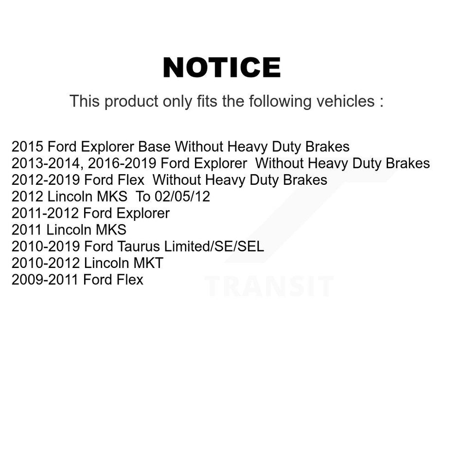 Front Rear Ceramic Brake Pads Kit For Ford Explorer Taurus Flex Lincoln MKT MKS KCX-100003