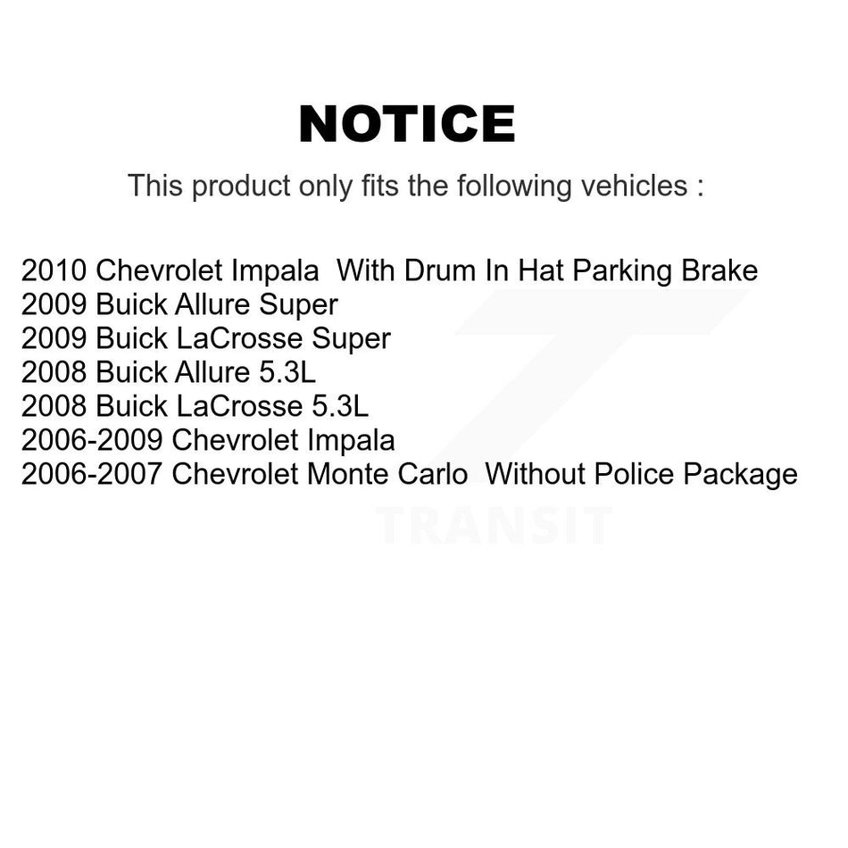 Front Rear Ceramic Brake Pads Kit For Chevrolet Impala Buick LaCrosse Monte Carlo Allure KCX-100017