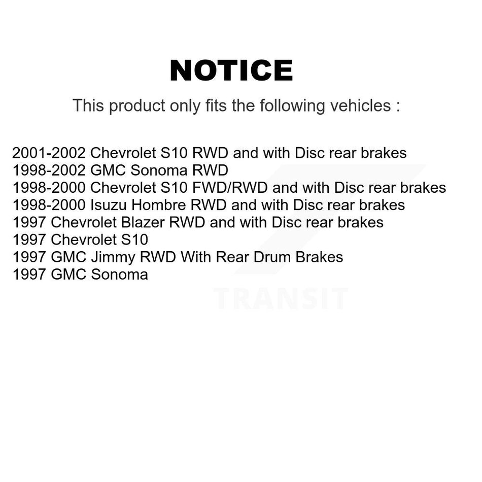 Front Rear Ceramic Brake Pads Kit For Chevrolet S10 GMC Sonoma Blazer Jimmy Isuzu Hombre KCX-100057
