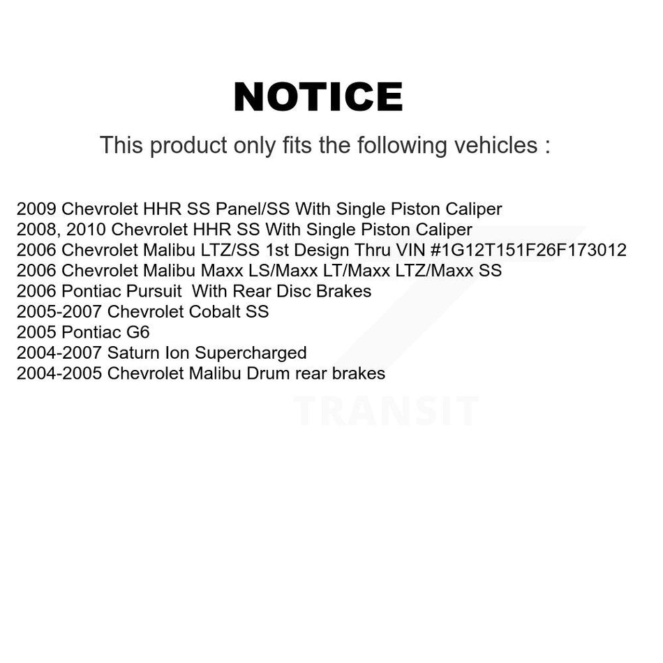 Front Rear Ceramic Brake Pads Kit For Chevrolet Cobalt Malibu Saturn Ion HHR Pontiac G6 Pursuit KCX-100147