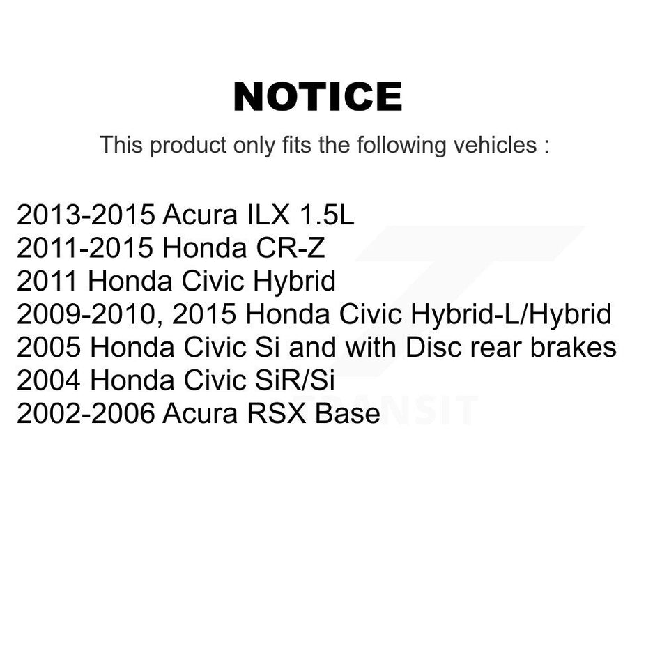 Front Rear Ceramic Brake Pads Kit For Honda Civic Acura RSX ILX CR-Z KCX-100205