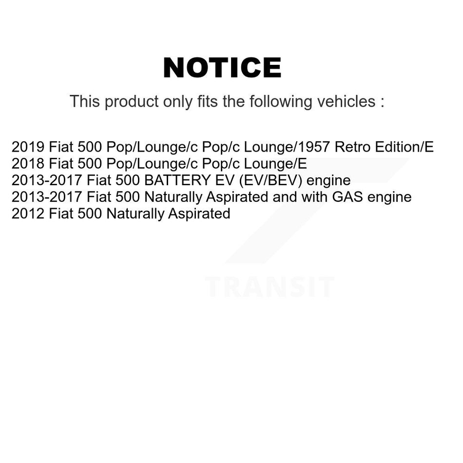 Front Rear Ceramic Brake Pads Kit For Fiat 500 KCX-100206