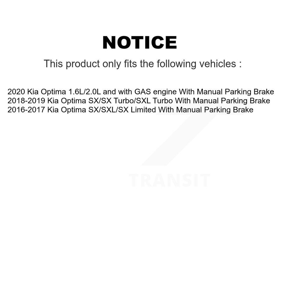 Front Rear Ceramic Brake Pads Kit For Kia Optima With Manual Parking KCX-100245