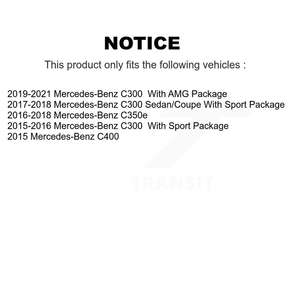 Front Rear Ceramic Brake Pads Kit For Mercedes-Benz C300 C400 C350e KCX-100286