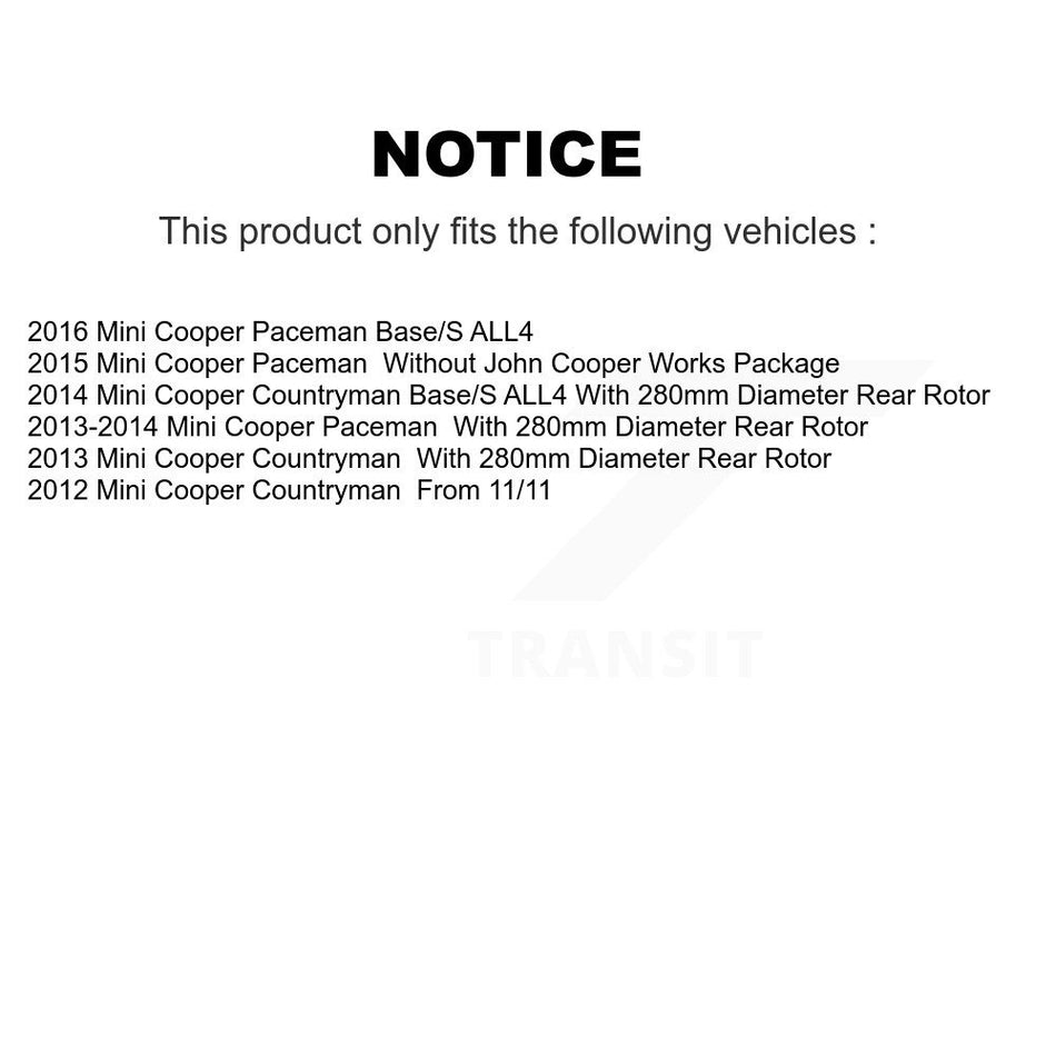 Front Rear Ceramic Brake Pads Kit For Mini Cooper Countryman Paceman KCX-100295