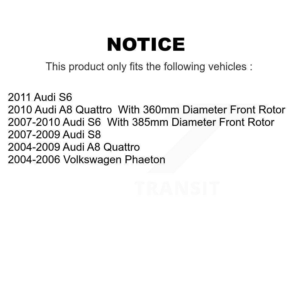 Front Rear Ceramic Brake Pads Kit For Audi A8 Quattro S6 S8 Volkswagen Phaeton KCX-100321
