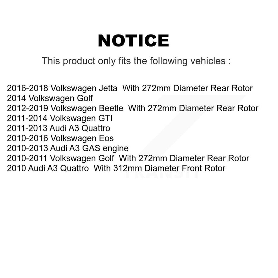 Front Rear Ceramic Brake Pads Kit For Volkswagen Jetta Beetle GTI Eos Golf Audi A3 Quattro KCX-100412