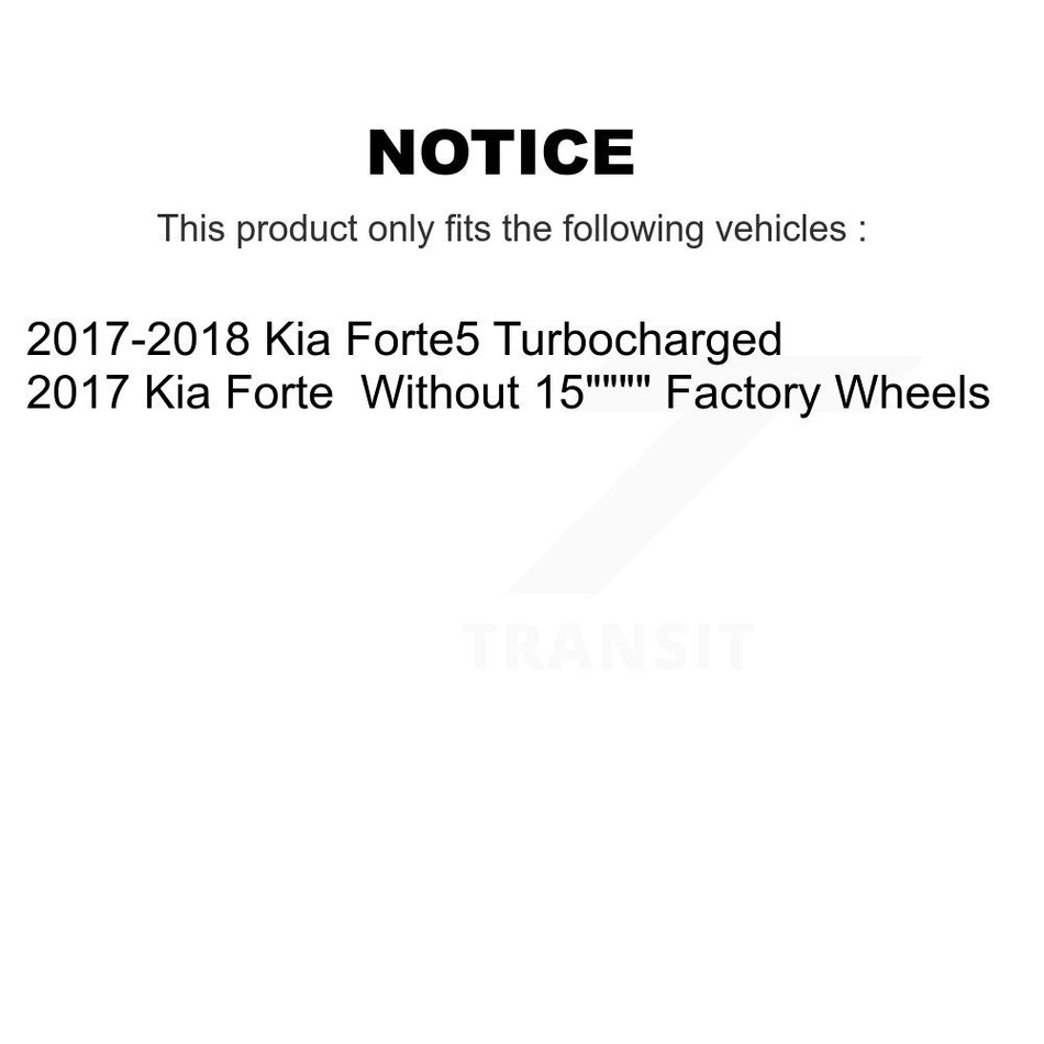 Front Rear Ceramic Brake Pads Kit For 2017 Kia Forte Koup Turbocharged KCX-100442