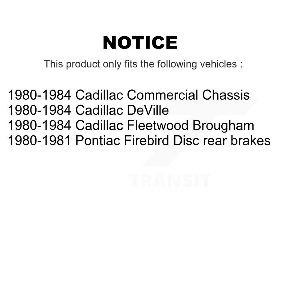 Front Rear Ceramic Brake Pads Kit For Cadillac DeVille Pontiac Firebird Fleetwood Commercial Chassis KCX-100464