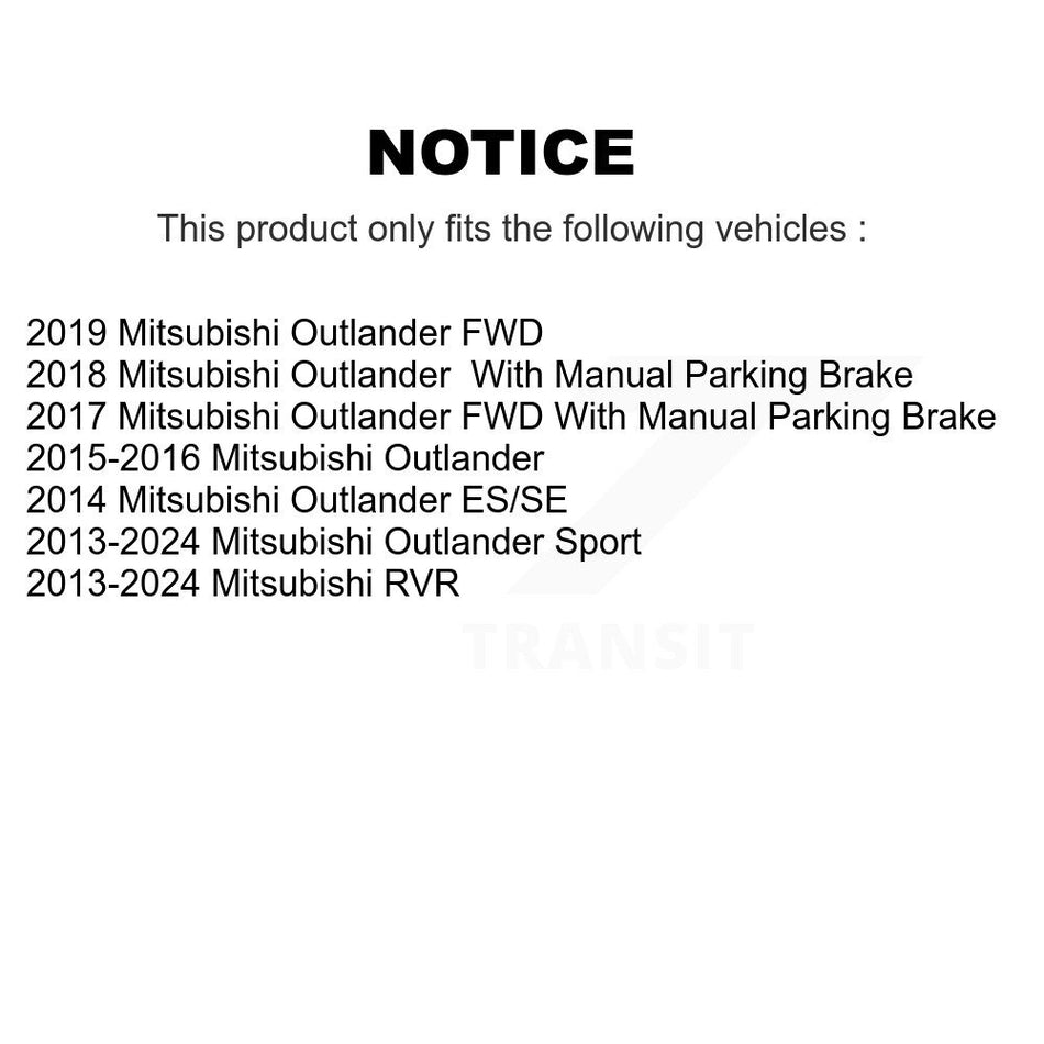 Front Rear Ceramic Brake Pads Kit For Mitsubishi Outlander Sport RVR KCX-100477