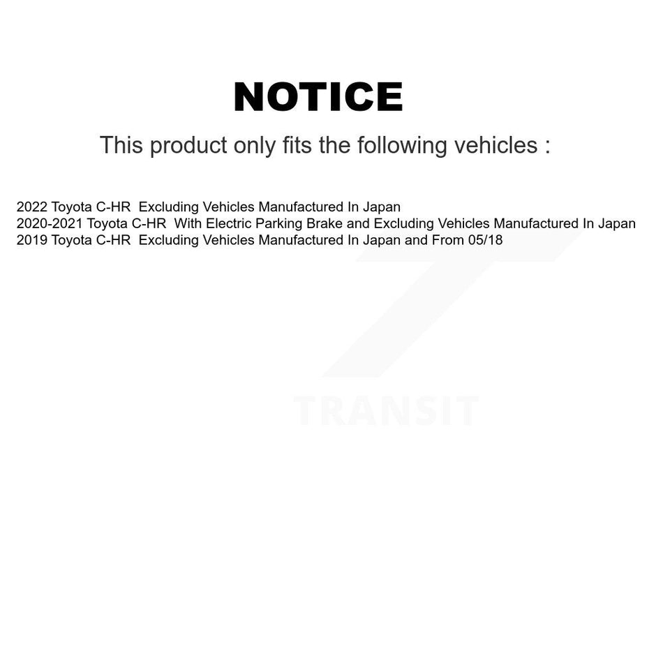 Front Rear Ceramic Brake Pads Kit For Toyota C-HR KCX-100529