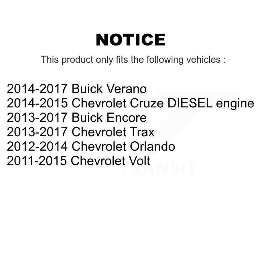 Front Rear Ceramic Brake Pads Kit For Chevrolet Cruze Buick Trax Verano Encore Orlando KCX-100610