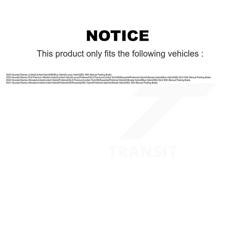 Front Rear Ceramic Brake Pads Kit For Hyundai Elantra With Manual Parking KCX-100657