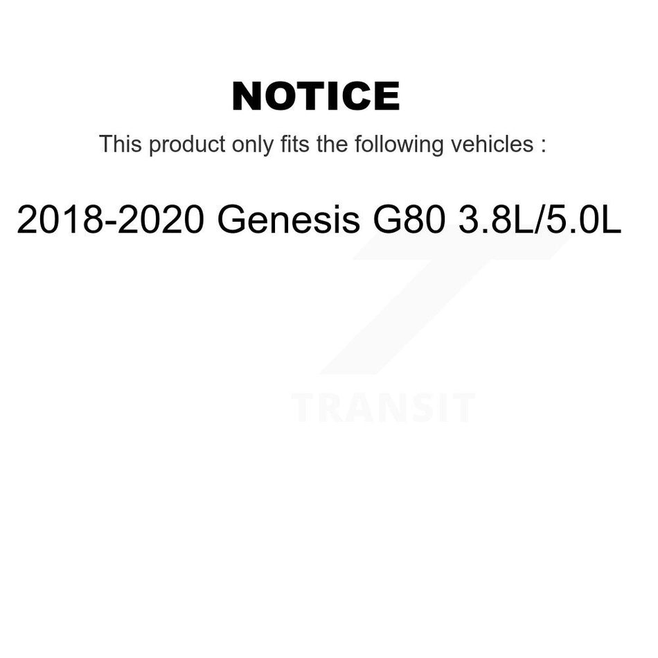 Front Rear Ceramic Brake Pads Kit For 2018-2020 Genesis G80 3.8L 5.0L KCX-100660