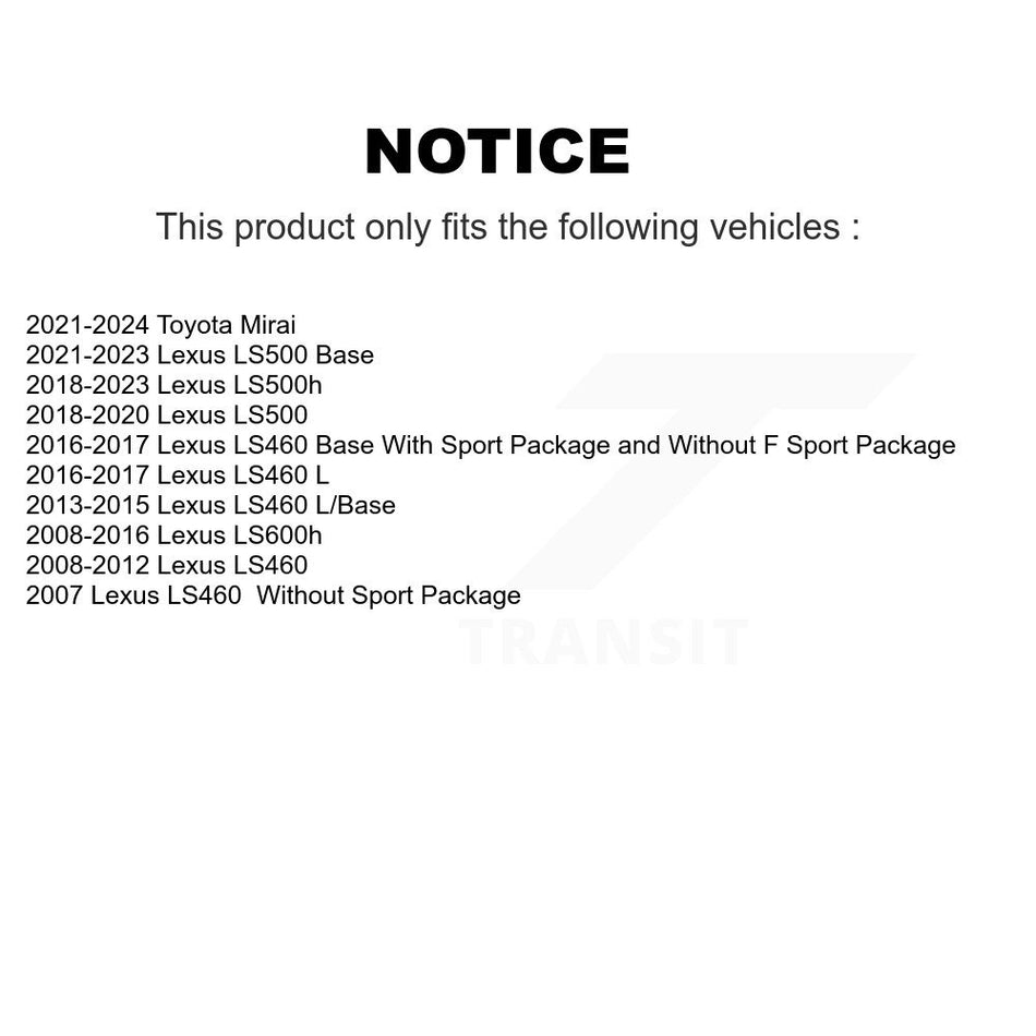 Front Rear Ceramic Brake Pads Kit For Lexus LS460 LS500 LS600h Toyota Mirai LS500h KCX-100663