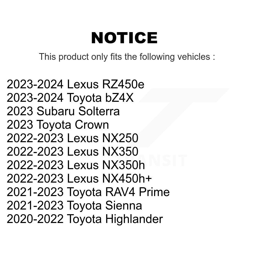 Front Rear Ceramic Brake Pad Kit For Toyota Highlander Sienna Lexus RAV4 Prime bZ4X NX350 KCX-100703