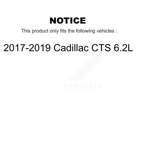 Front Rear Coated Drilled Slotted Disc Brake Rotors Kit For 2017-2019 Cadillac CTS 6.2L KD-100365