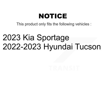 Rear Coated Drill Slot Disc Brake Rotor Pair For Hyundai Tucson Kia Sportage Kona Electric KD-100738