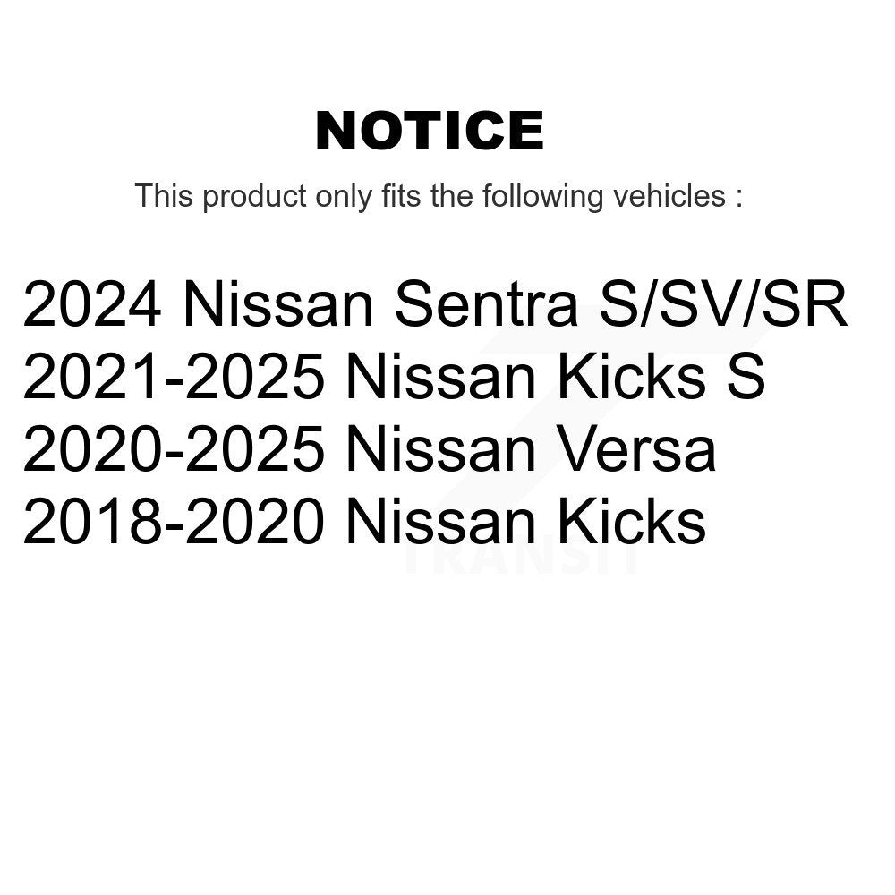 Front Coated Drilled Slotted Disc Brake Rotors Pair For Nissan Kicks Sentra Versa KD-100744