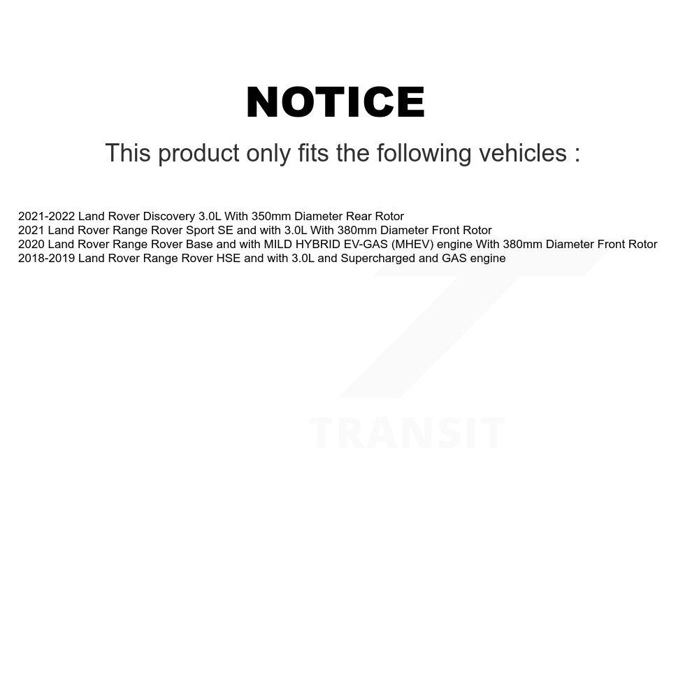 Front Rear Coated Drilled Slot Disc Brake Rotors Kit For Land Rover Range Sport Discovery KD-100801