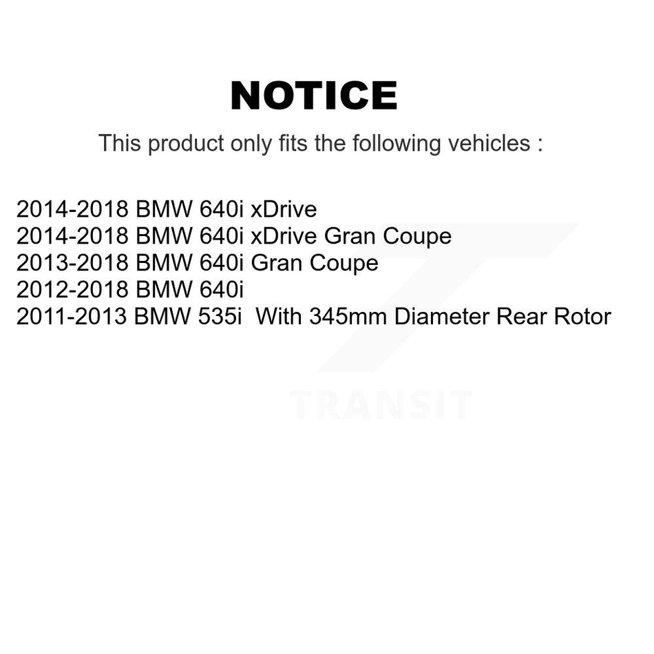 Front Rear Coated Drilled Slotted Disc Brake Rotor Kit For BMW 640i xDrive Gran Coupe 535i KD-100831