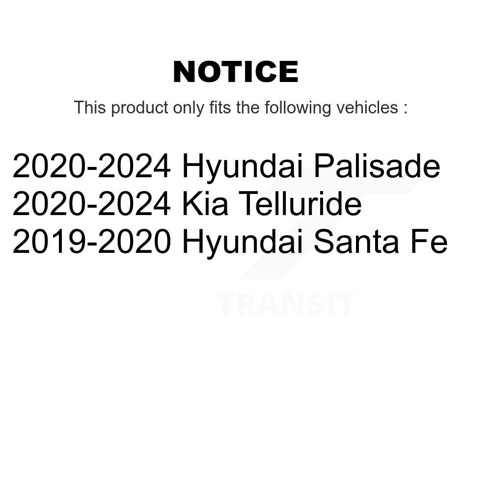 Rear Coated Drilled Slot Disc Brake Rotor Pair For Hyundai Palisade Santa Fe Kia Telluride KD-100875