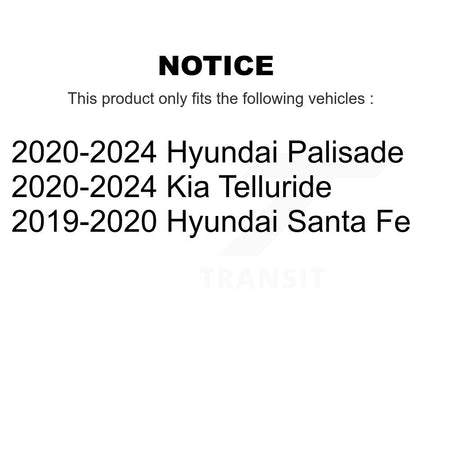 Rear Coated Drilled Slot Disc Brake Rotor Pair For Hyundai Palisade Santa Fe Kia Telluride KD-100875