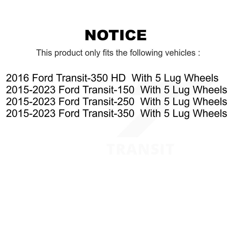 Rear Coat Drill Slot Disc Brake Rotor Pair For Ford Transit-250 Transit-150 Transit-350 HD KD-100888