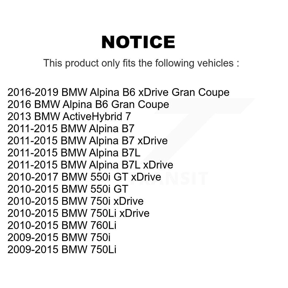 Rear Drill Slot Brake Rotor Pair For BMW 750i xDrive 750Li 550i GT Alpina B7 B6 Gran Coupe KD-100895