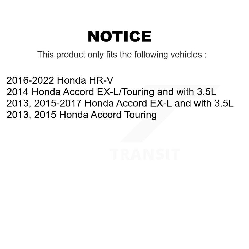 Front Coated Drilled Slotted Disc Brake Rotors And Ceramic Pads Kit For Honda HR-V Accord KDA-100020