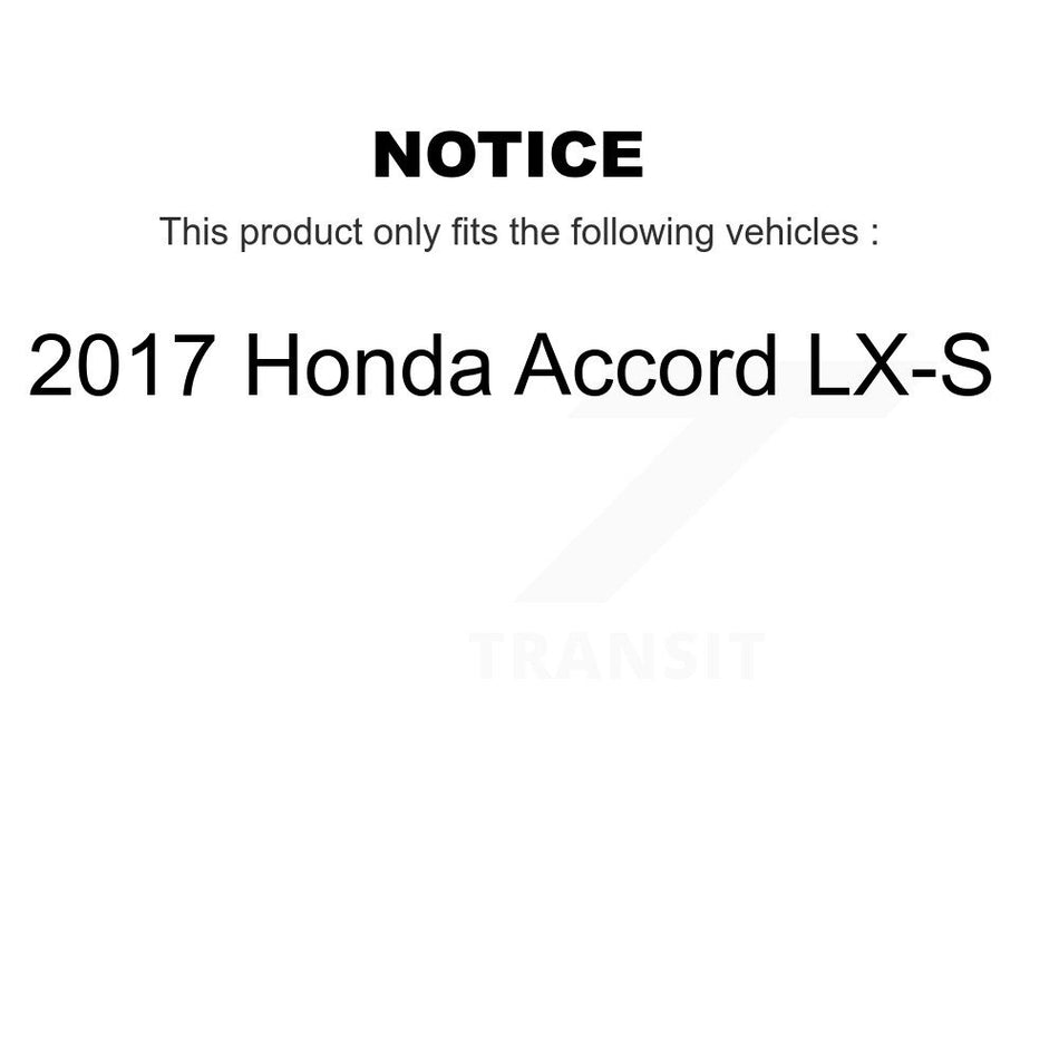 Front Coated Drilled Slotted Disc Brake Rotors Ceramic Pad Kit For 2017 Honda Accord LX-S KDA-100023