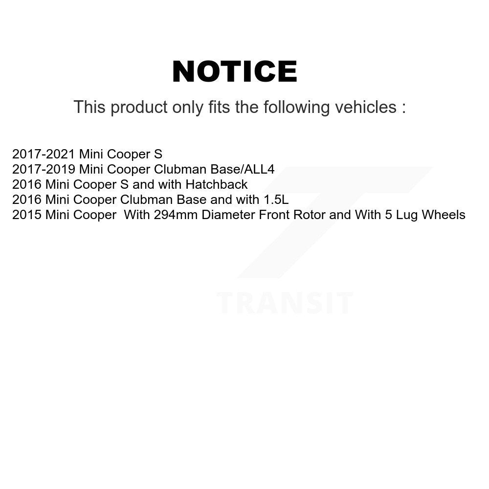 Front Coated Drilled Slotted Disc Brake Rotor And Ceramic Pad Kit For Mini Cooper Clubman KDA-100061