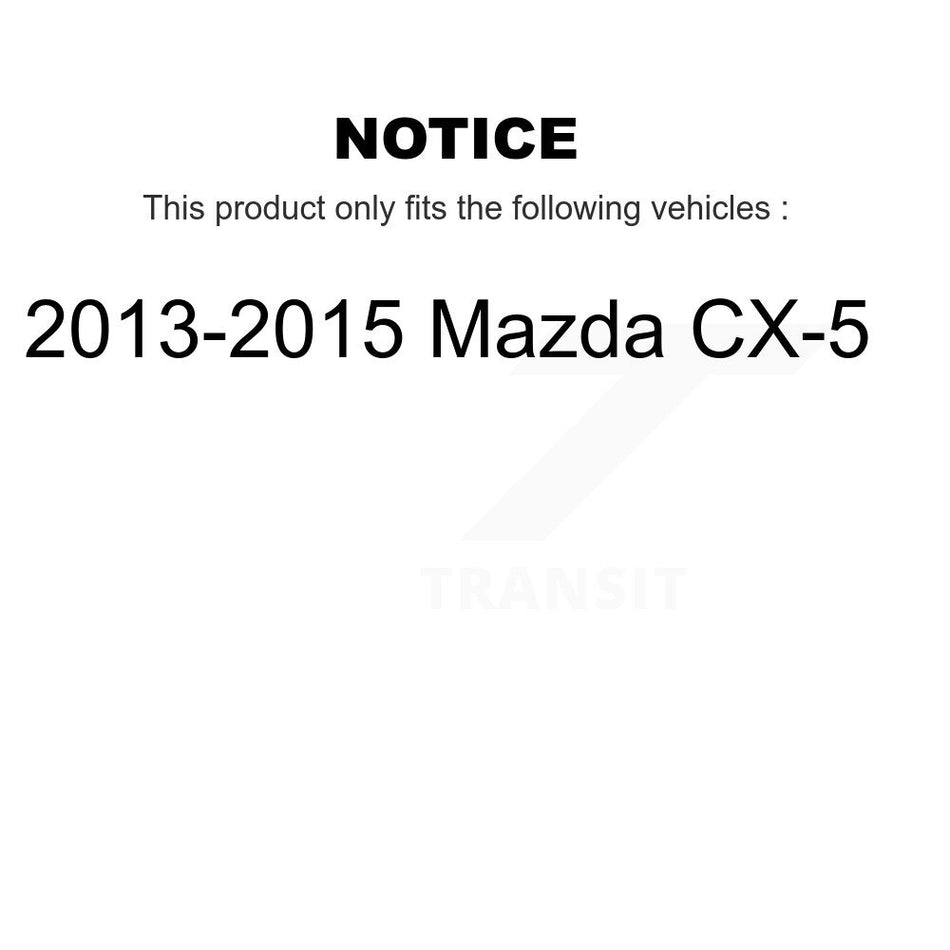 Front Coated Drilled Slotted Disc Brake Rotors & Ceramic Pad Kit For 2013-2015 Mazda CX-5 KDA-100231