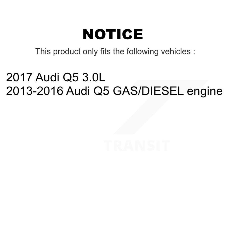 Front Coated Drilled Slotted Disc Brake Rotors And Semi-Metallic Pads Kit For Audi Q5 KDA-100273