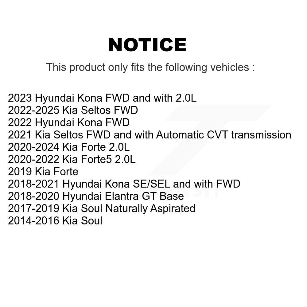 Front Drilled Slot Brake Rotors Ceramic Pad Kit For Kia Hyundai Kona Seltos Forte Soul GT KDA-100295