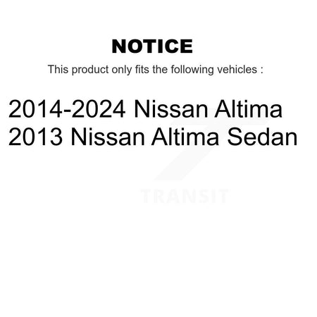 Front Coated Drilled Slotted Disc Brake Rotors And Ceramic Pads Kit For Nissan Altima KDA-100426