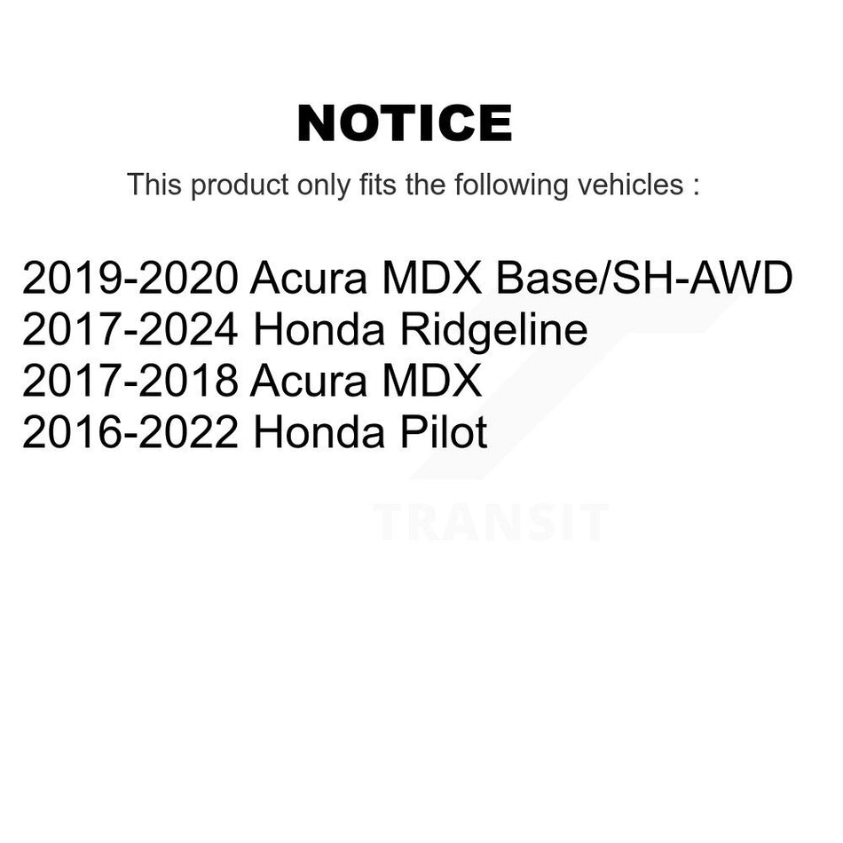 Front Drilled Slot Disc Brake Rotor & Ceramic Pad Kit For Honda Pilot Ridgeline Acura MDX KDA-100437